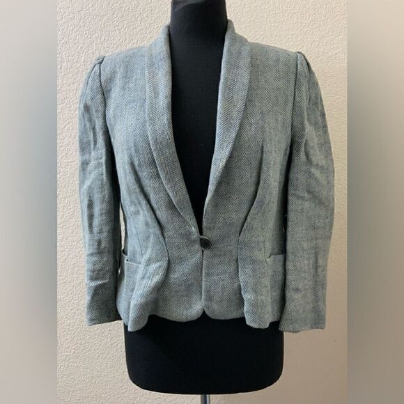 Isabel Marant Blue Suit Jacket | Womens size uk 3 USA 6 - Picture 4 of 10